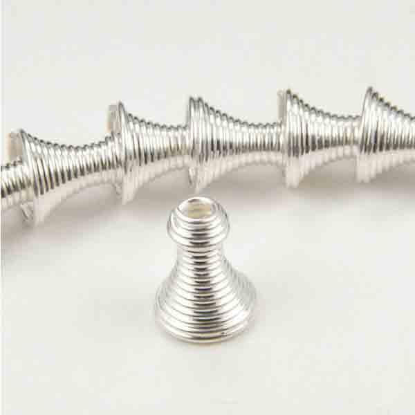 Silver Plate 7x6MM Wound Wire Cone