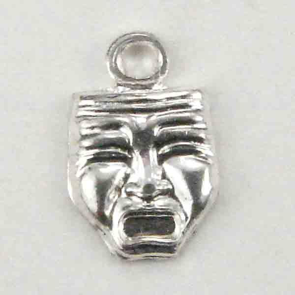 Silver Plate 7x6 Tragedy Mask