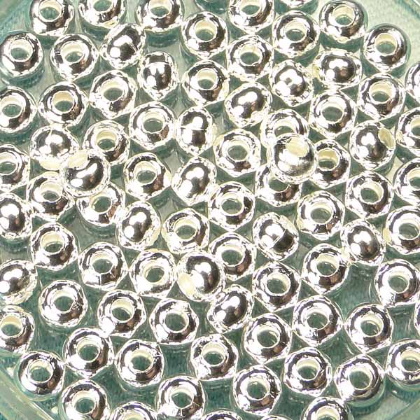 Silver Plate 8/0 Metal Seed Bead