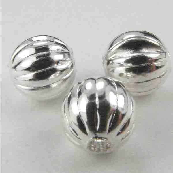 Silver Plate 8MM Corrugated Melon Ball