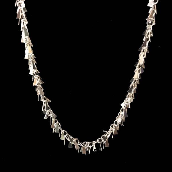 Silver Plate 8MM Triangle Dangle Chain
