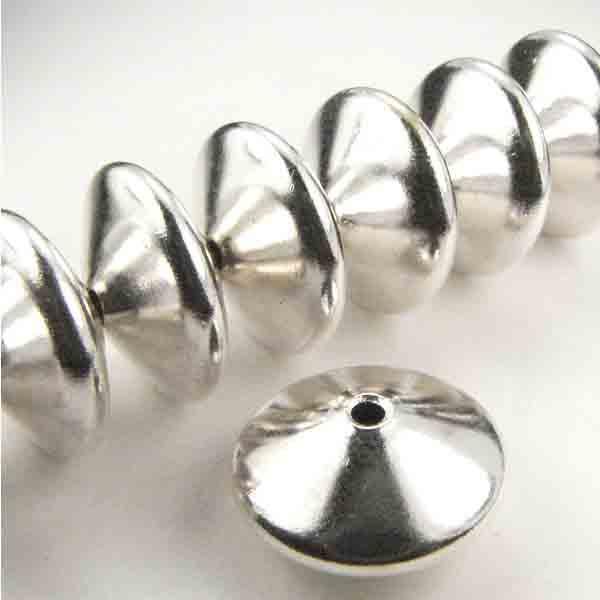 Silver Plate 8x16 Hollow Bicone