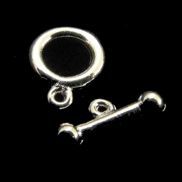Silver Plate 9MM Toggle Clasp