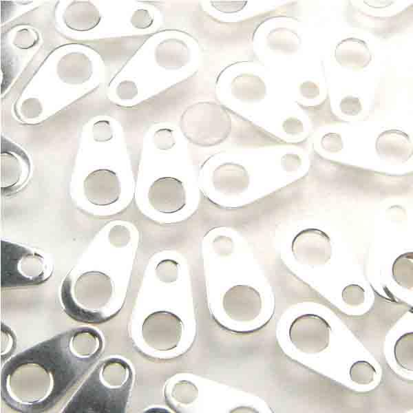 Silver Plate 9X5MM Clasp Tab Connector