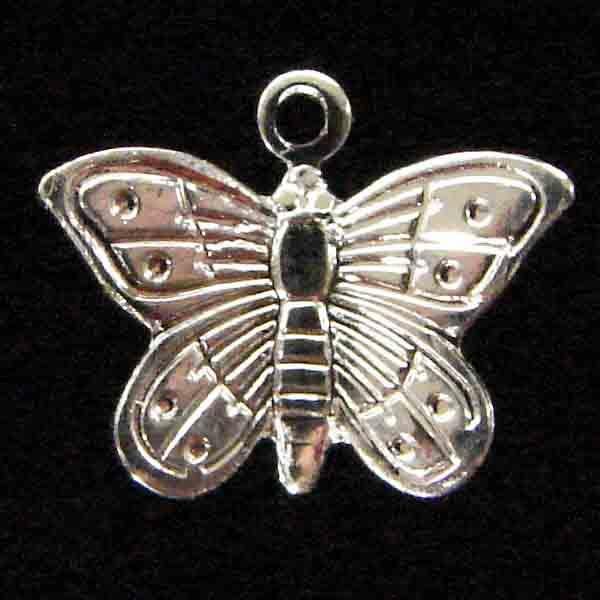 Silver Plate 9x11MM Butterfly