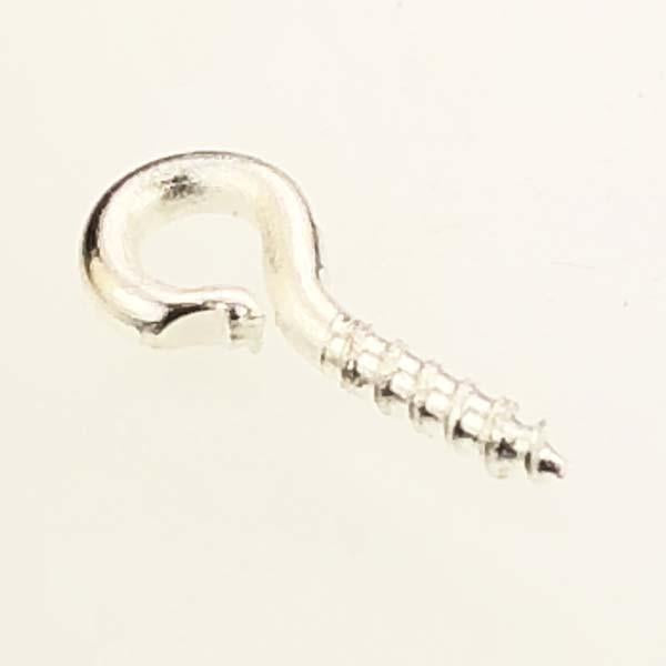 Silver Plate 9x4MM Upeye Screw Hanger