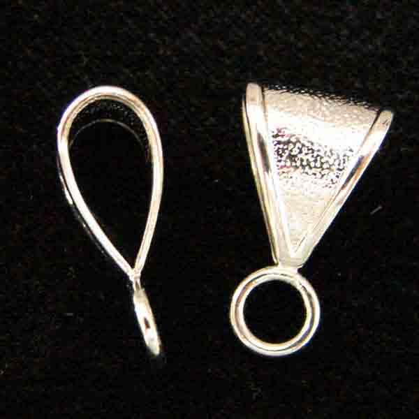 Silver Plate Bail 17x10 with Loop