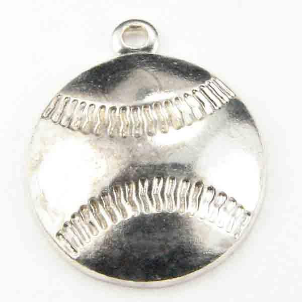 Silver Plate Baseball 13MM Baseball Stamping