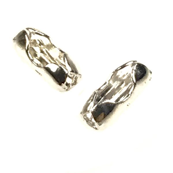 Silver Plate Connector Clasp For 1-1.5MM Ball Chain