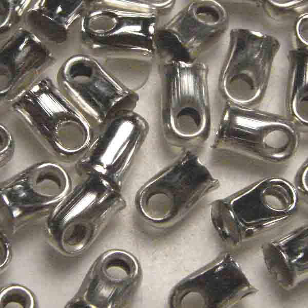 Silver Plate Cord Cap with 3.5MM Opening