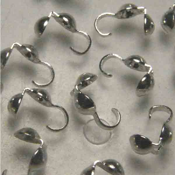 Silver Plate 4MM Cup Open Loop Knot Cover