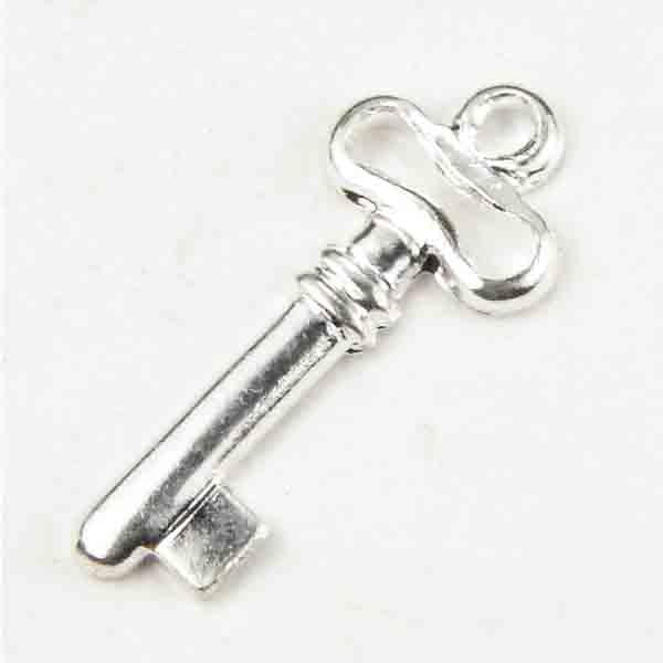 Silver Plate Key 15X6.5MM Diestruck