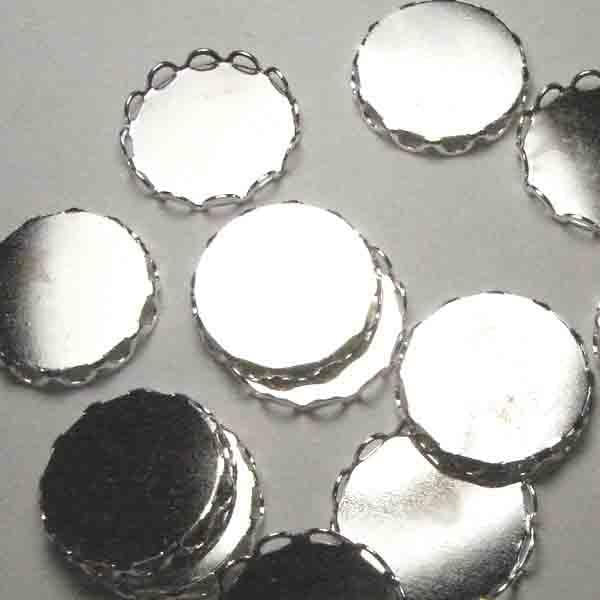 Silver Plate Lace Edge 16MM Setting