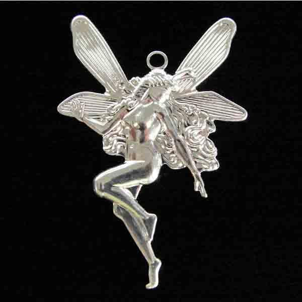 Silver Plate Left Facing 25x17MM Fairy