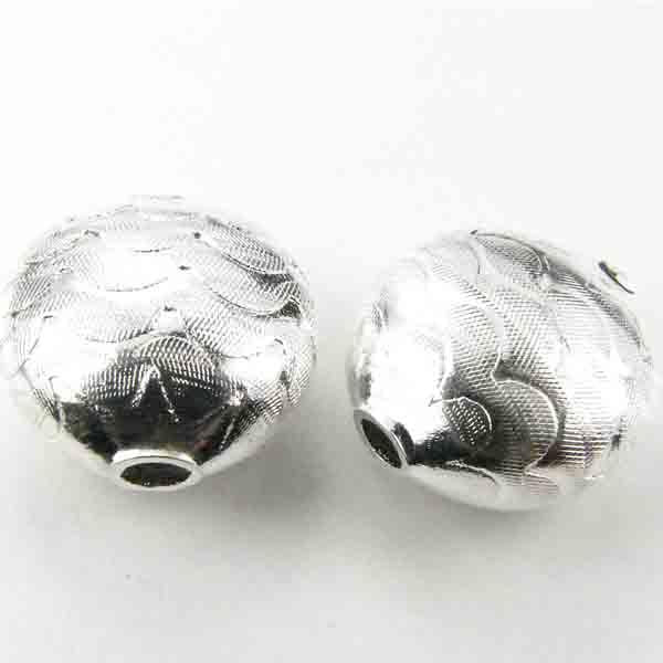 Silver Plate Linsin (Coin) Bead 15MM