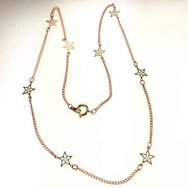 Silver Plate Necklace with 8MM Star