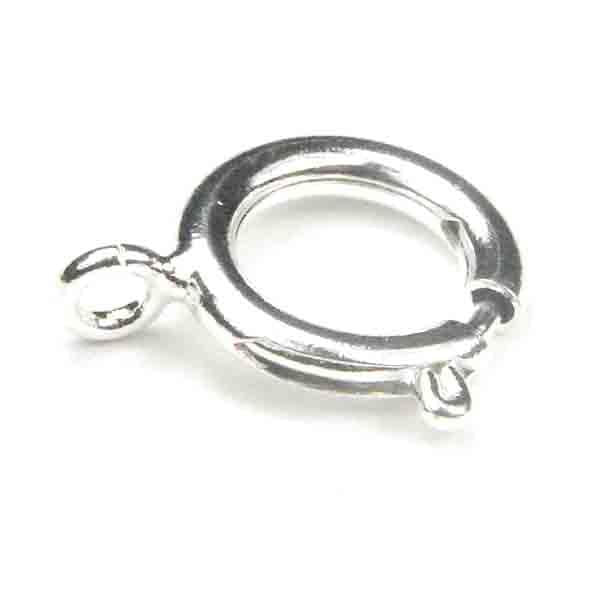 Silver Plate Plate 12MM Spring Ring Clasp