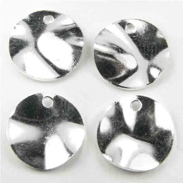 Silver Plate Plate 13MM Wavy Disk