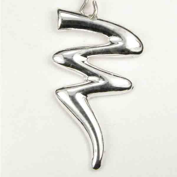 Silver Plate Right Facing 25x15MM Zigzag Stamping