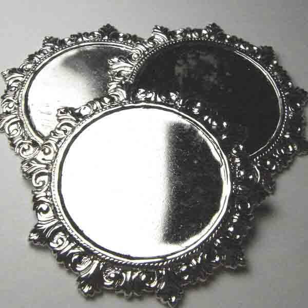 Silver Plate Setting For 27MM Stone