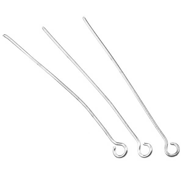 Silver Thin Eyepin 1 Inch 24 gauge