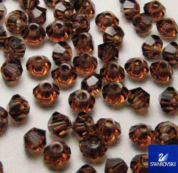 Smoke Topaz 3MM Swarovski Bicone Art. 5328