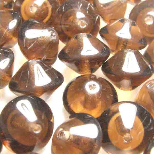 Smoked Topaz 10X12MM Smooth Bicone