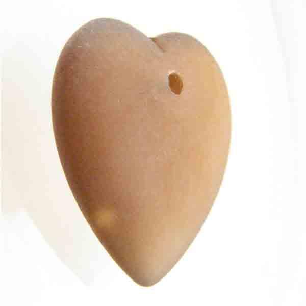 Smoked Topaz Matte Heart 17MM Matte Heart with Rhinestone Setting