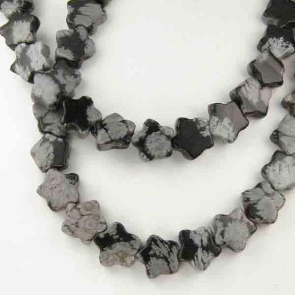 Star 6MM Snowflake Obsidian