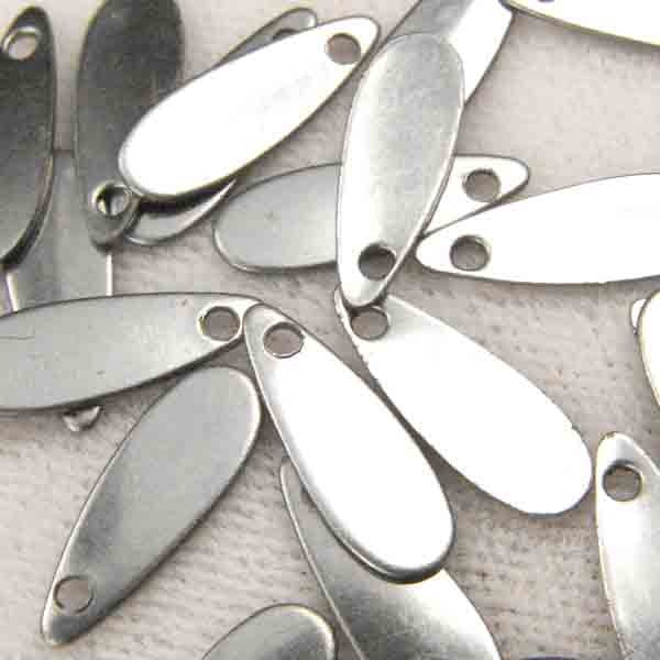 Steel Silver 13X5MM Flat Tear