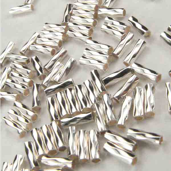 Sterling Silver 4X1MM Twisted Tube