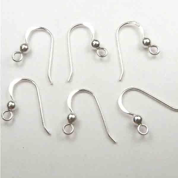Sterling Silver 14MM Earwire With 3MM Ball