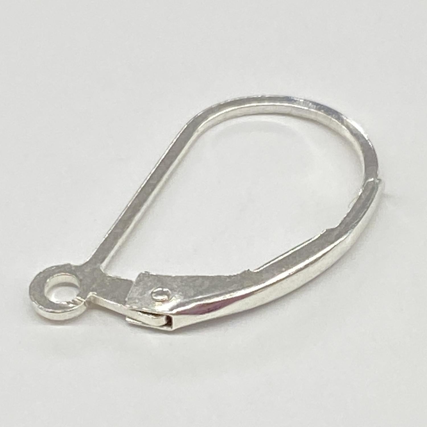 Sterling Silver 16MM Plain Leverback