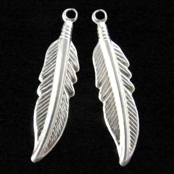 Sterling Silver 21X5MM Feather