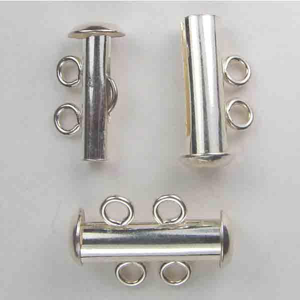 Sterling Silver 2 Strand Tube Clasp