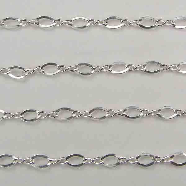 Sterling Silver 4X3MM Figure 8 Chain