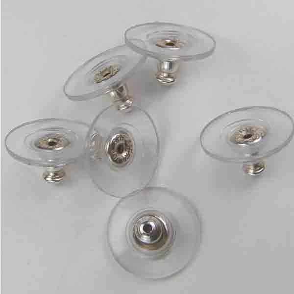 Sterling Silver 6MM Barrel Earnut With Plastic Disc