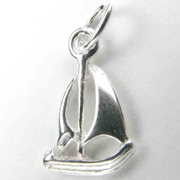 Sterling Silver 9x8 Openwork Sailboat