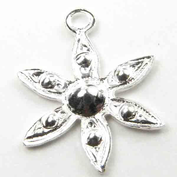 Sterling Silver Plate 15MM Blossom with Setting