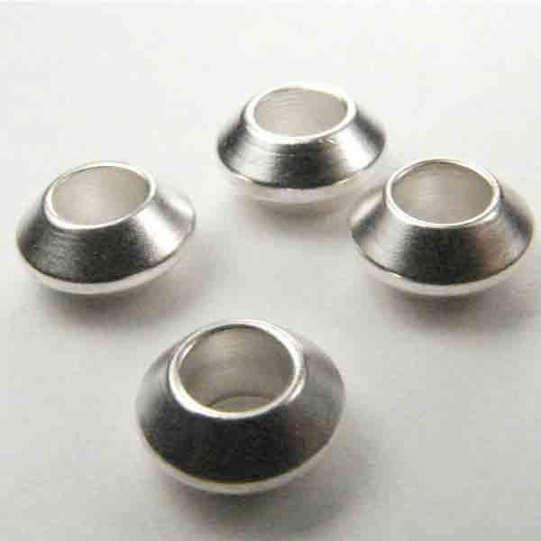 Sterling Silver Plate 3x6MM Rondelle Bead