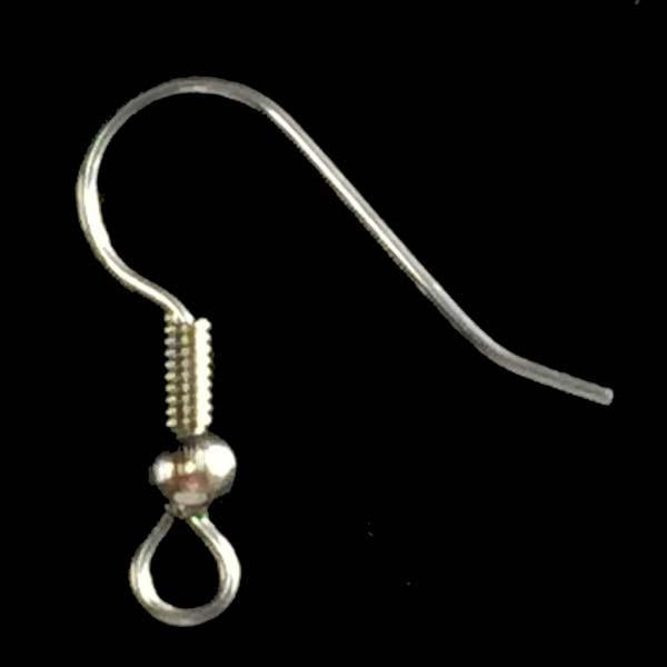 Surgical Steel 19MM French Ear Wire with Ball and Coil
