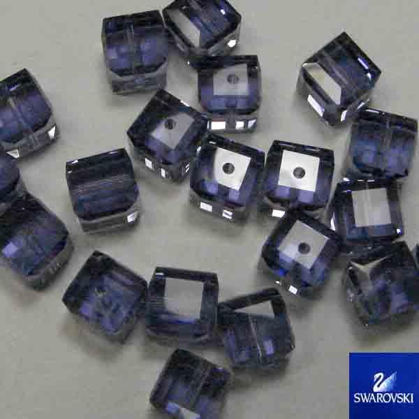 Tanzanite 6MM Cut Cube Swarovski