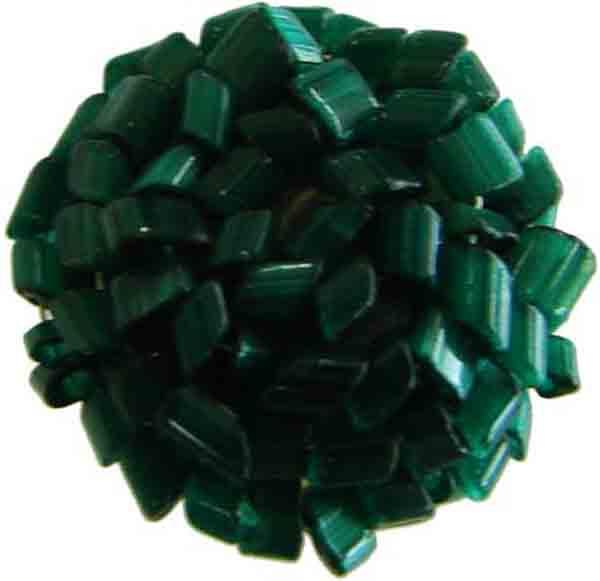 Teal Satin Silvereed 21MM Dome