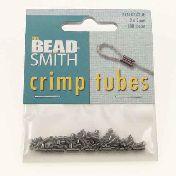 The Bead Smith Gunmetal Plate 2x2MM Crimp Tube