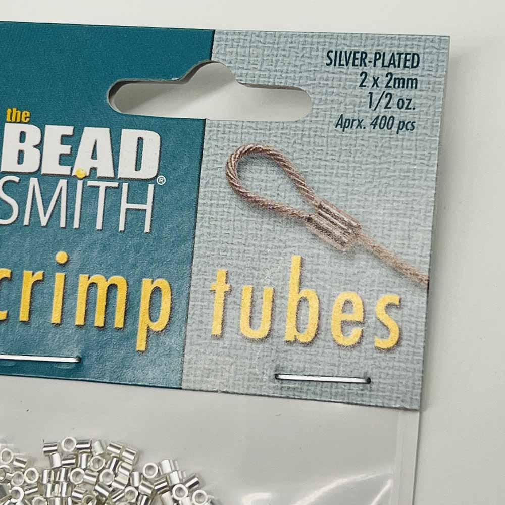 The Bead Smith Silver Plate 2x2MM Crimp Tube