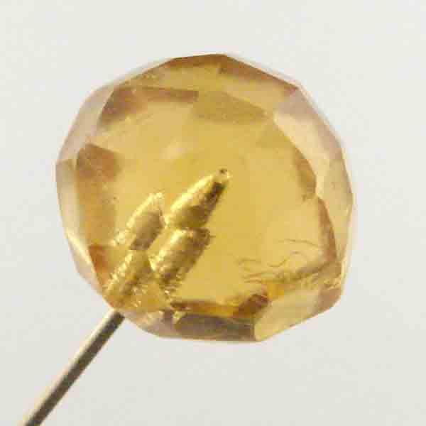 Topaz 11MM Faceted Half Drilled Hatpin Topper