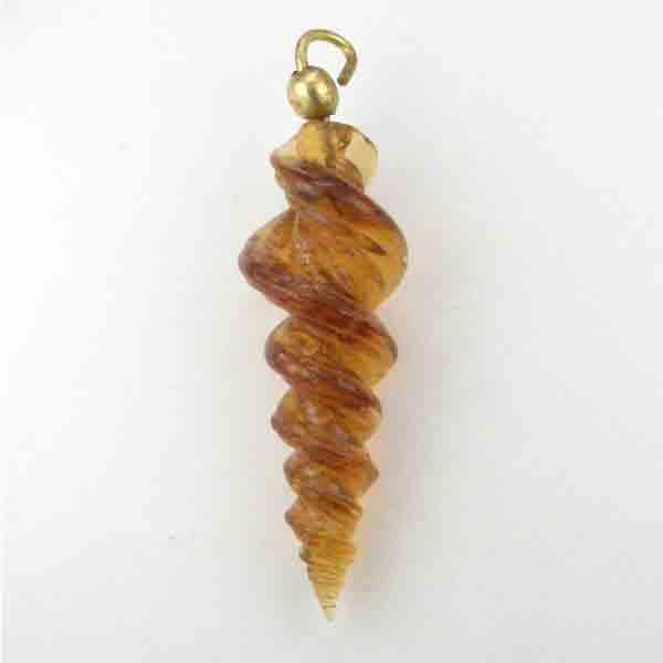 Topaz 34X12MM Spiral with Brass Wire Hanger