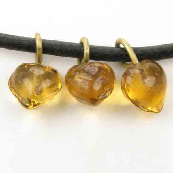 Topaz 6MM Brass Looped Heart