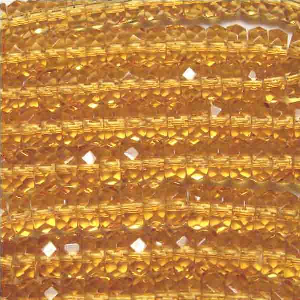 Topaz 6MM Disc Rondelle With Fire Polish Edge