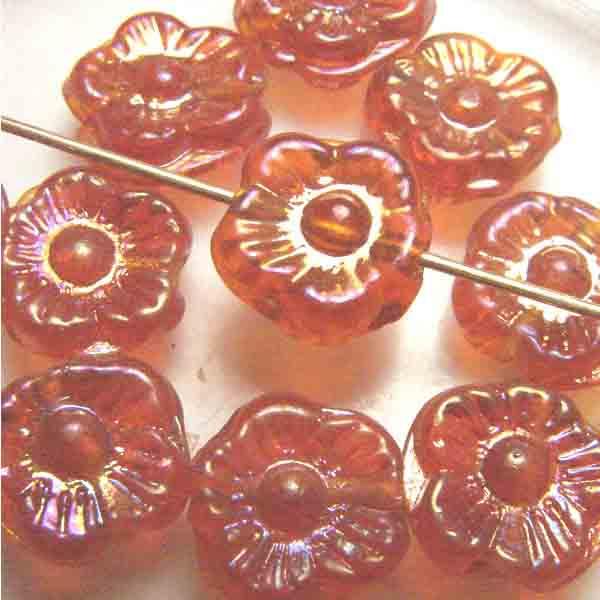 Topaz Ab 10MM Flower Linsin